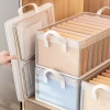 Clothing storage box, household clothes and pants organization box, washable wardrobe, layered storage wonder, storage frame basket details Picture